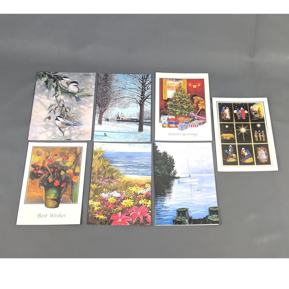 Vintage Fantus Religious Christmas Greeting Cards Lot 16 Count No Envelopes